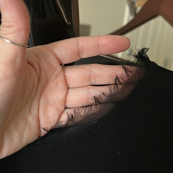 Simply Vera Wang Black Ruched Side Long Sleeve Midi Dress - Picture 5 of 8